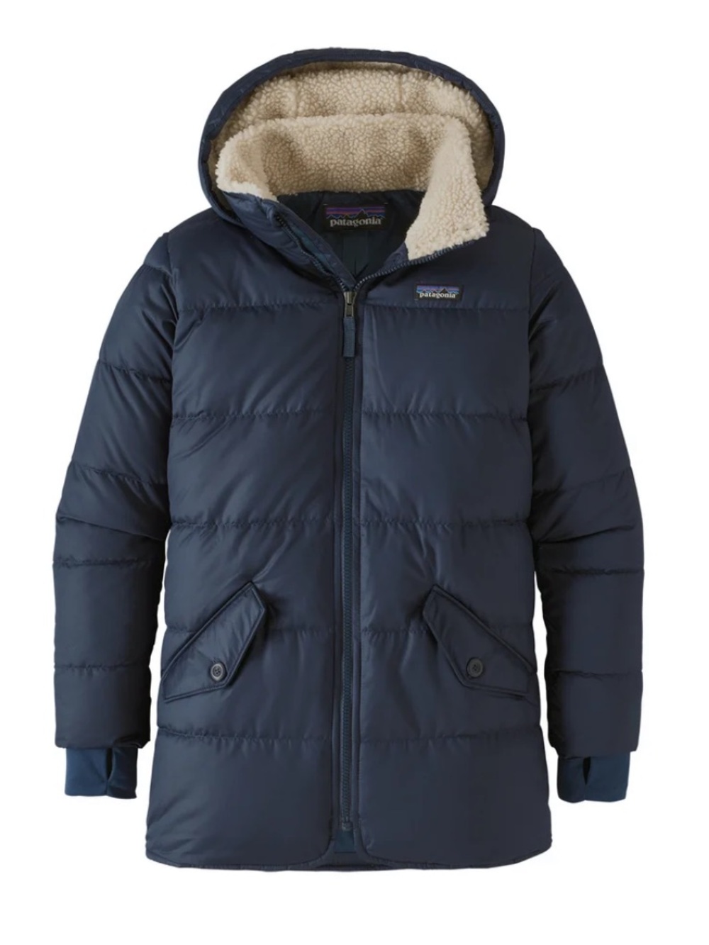 Patagonia Girl’s Down Parka in New Navy Sz XL 14